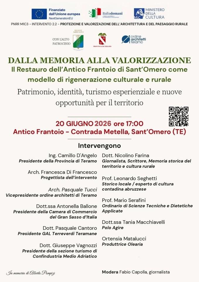 Dalla Memoria alla Valorizzazione: Il Restauro dell’Antico Frantoio di Sant’Omero