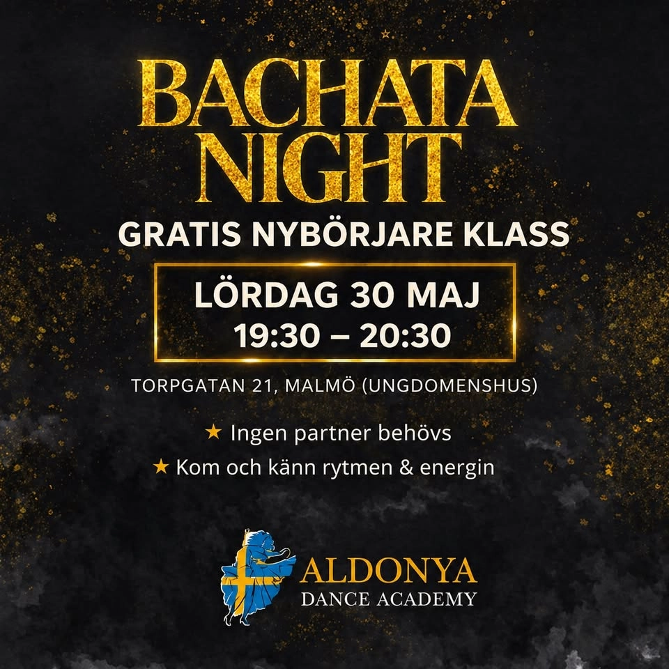 ★Gratis nybörjare klass i bachata • salsa & bachata social party efteråt • ungdomenhus★