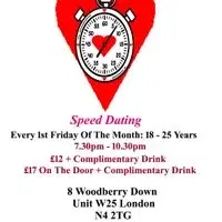 Speed Dating. 18- 25 Fridays