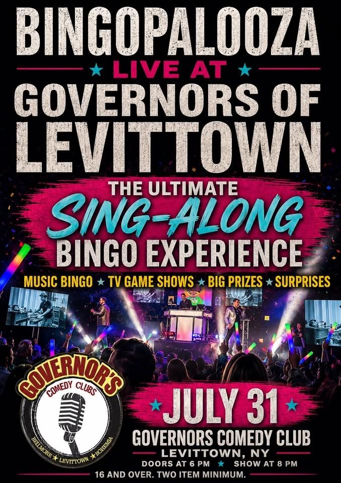 Bingo Palooza Live at Governors!