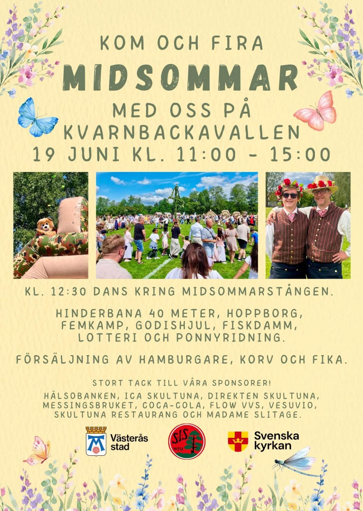 Midsommarfirande på Kvarnbackavallen