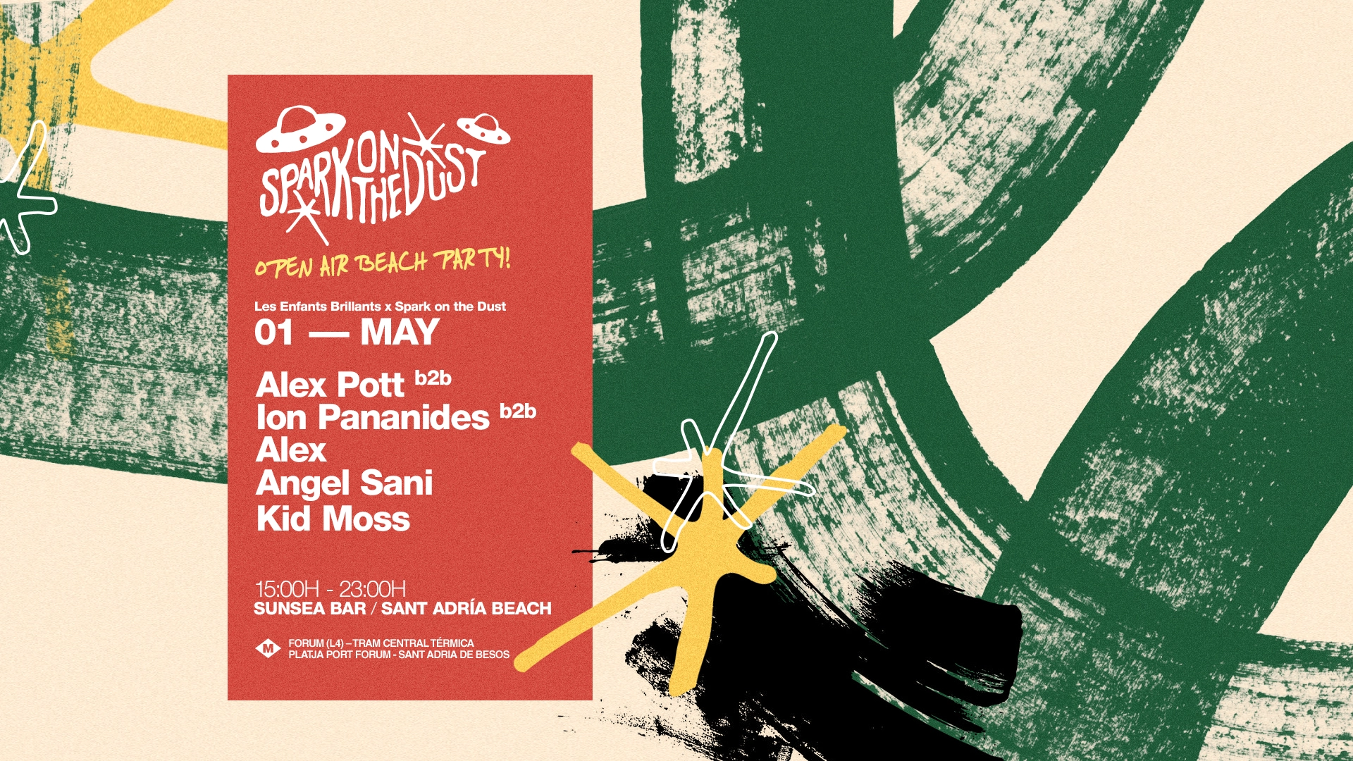 FREE OPEN AIR BEACH PARTY - Les Enfants x Spark On The Dust