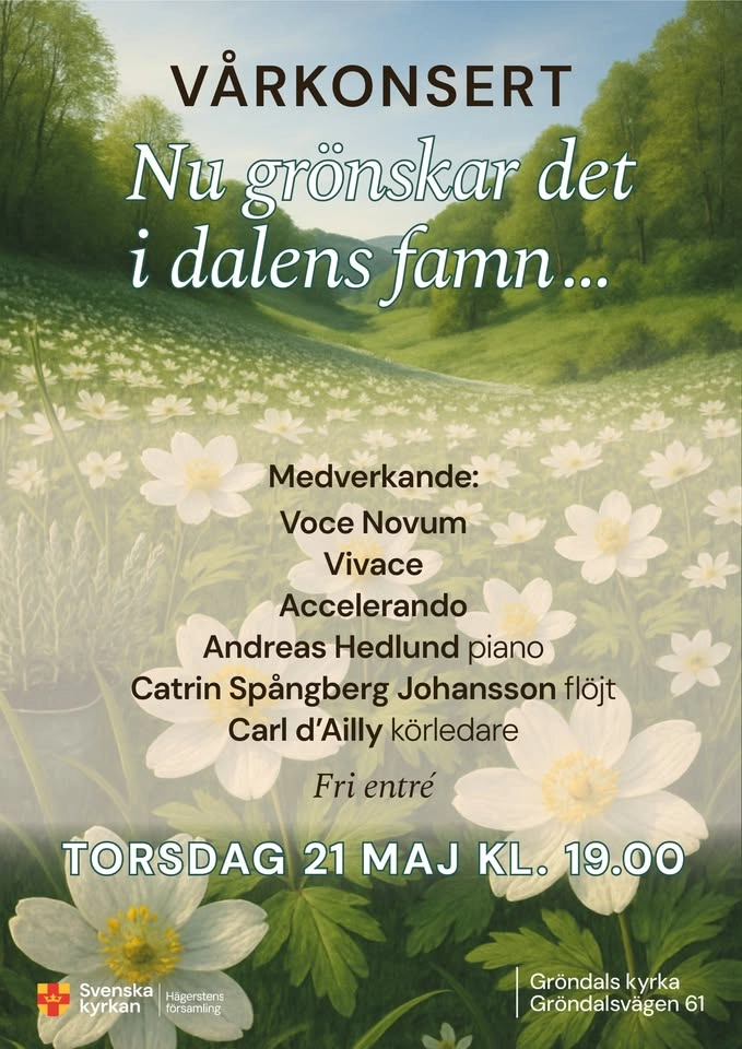 Vårkonsert: Nu grönskar det i dalens famn