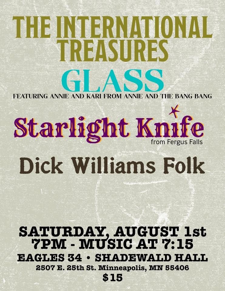 The International Treasures, Glass, Starlight Knife and Dick Williams Folk