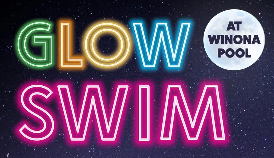 🌙✨Glow Swim at Winona Outdoor Pool! 🏊♂️💦