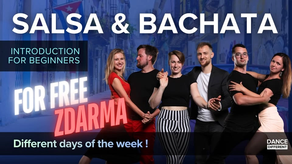 Cuban Salsa and Bachata FREE – ZDARMA 🇬🇧 Indroduction class – 🇨🇿 Úvodní lekce