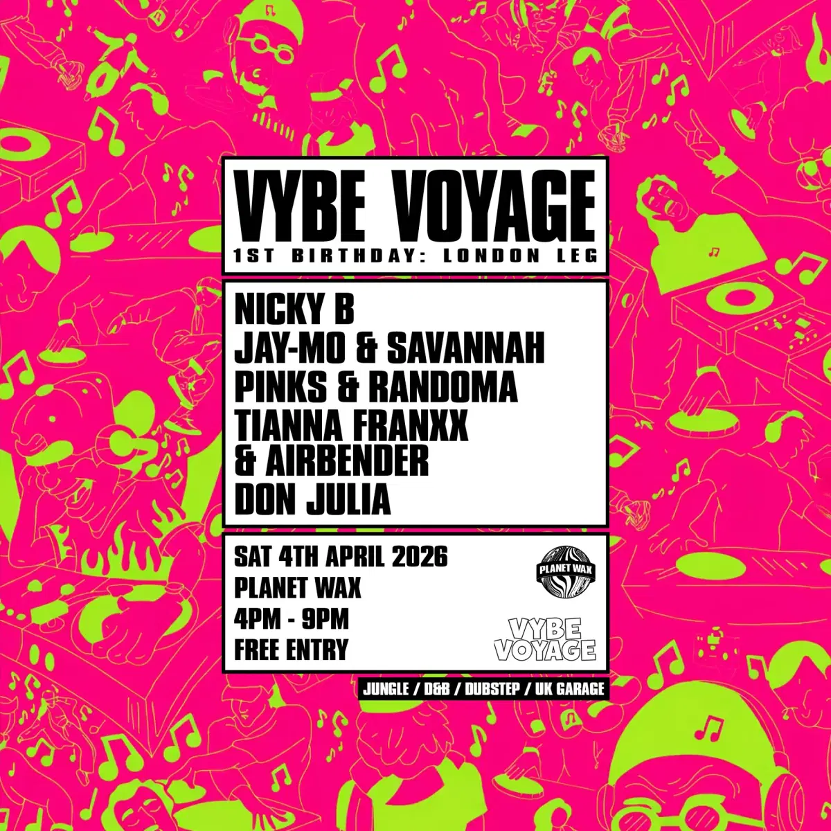 Vybe Voyage 1st Birthday: London Leg