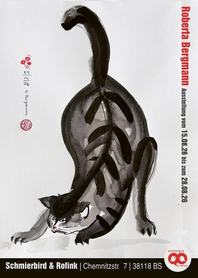 Eröffnung Schmierbird und Rofink mit Ausstellung von Roberta Bergmann