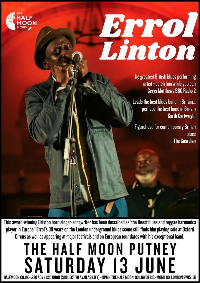 Errol Linton - Full Band Show Live at The Half Moon Putney