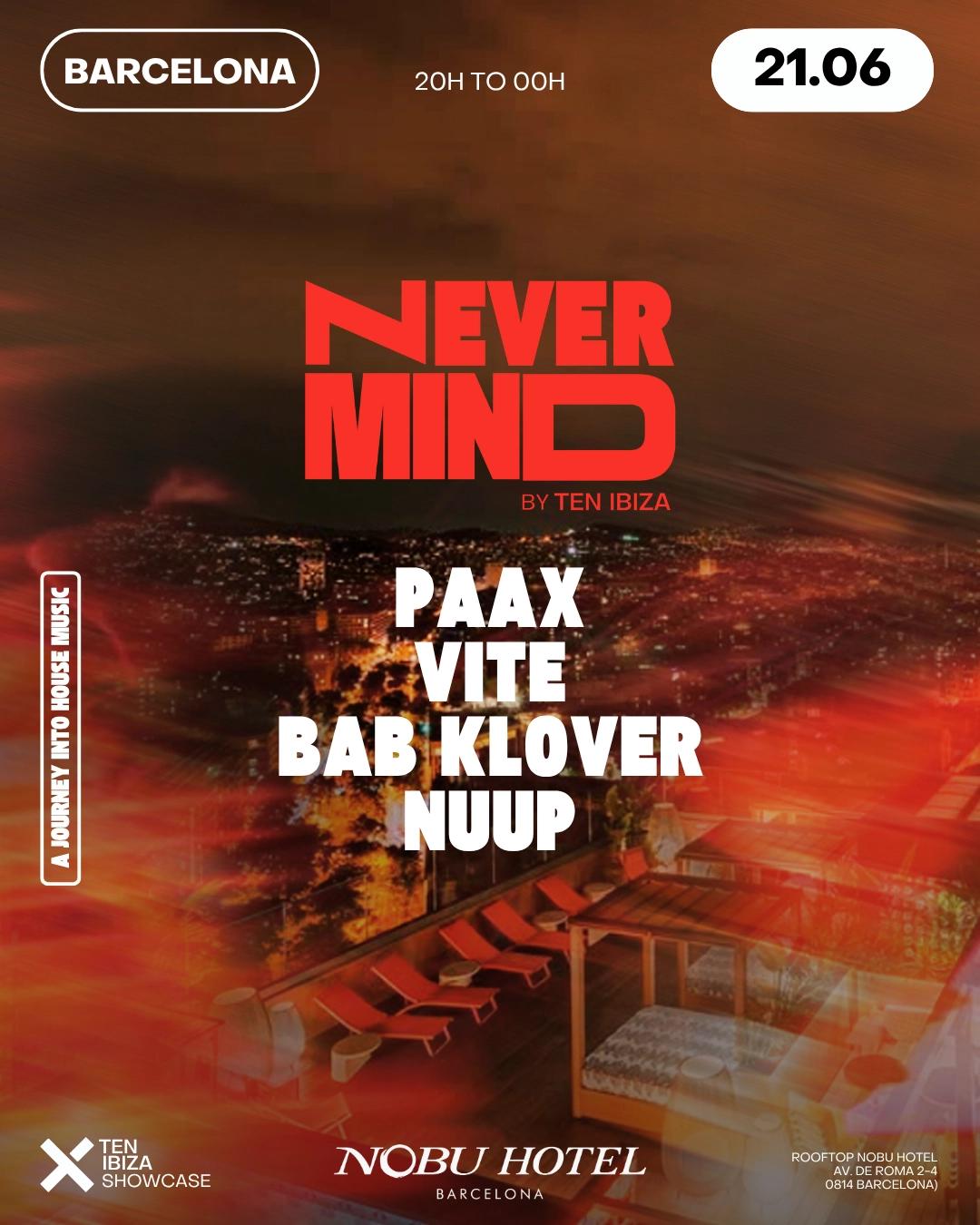 NEVERMIND by TEN Ibiza – Special Rooftop Session