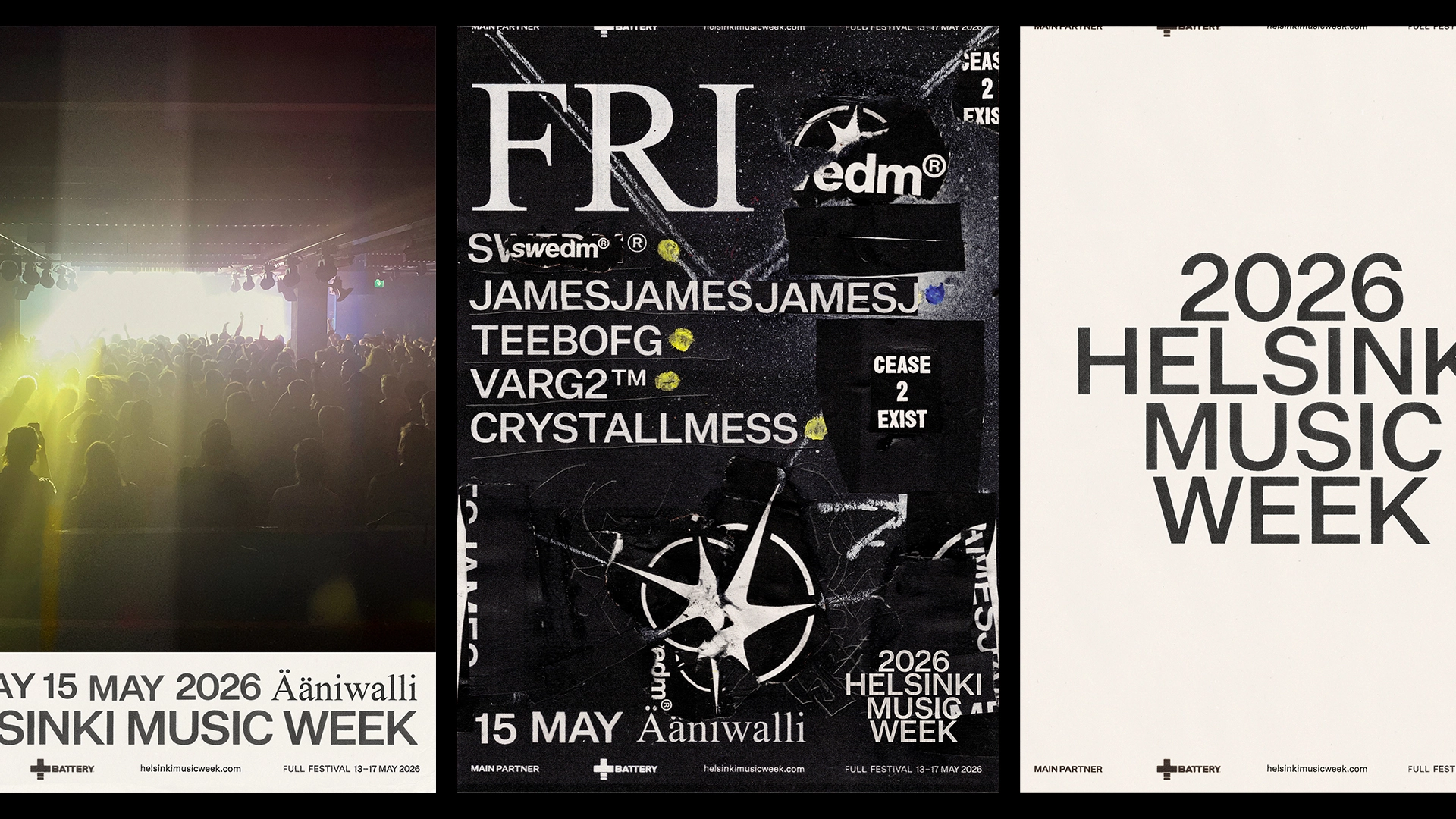 Helsinki Music Week 2026 – swedm, jamesjamesjames, Varg2tm, TeeboFG, Crystallmess