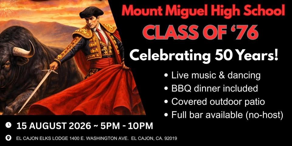 Mount Miguel High School – Class of ’76 | 50th Reunion