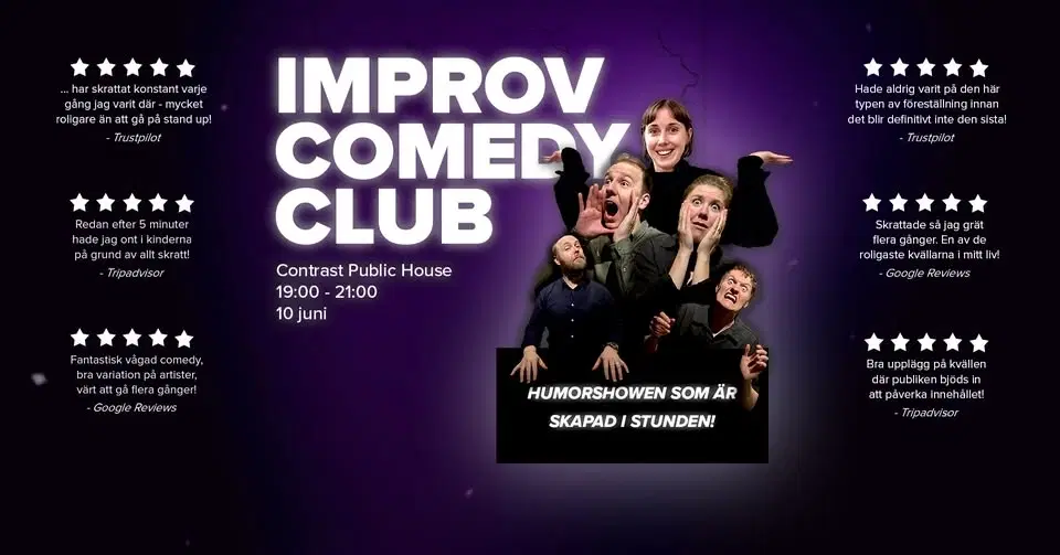 Göteborg Improv Comedy Club @ Contrast Public House 10.06.26