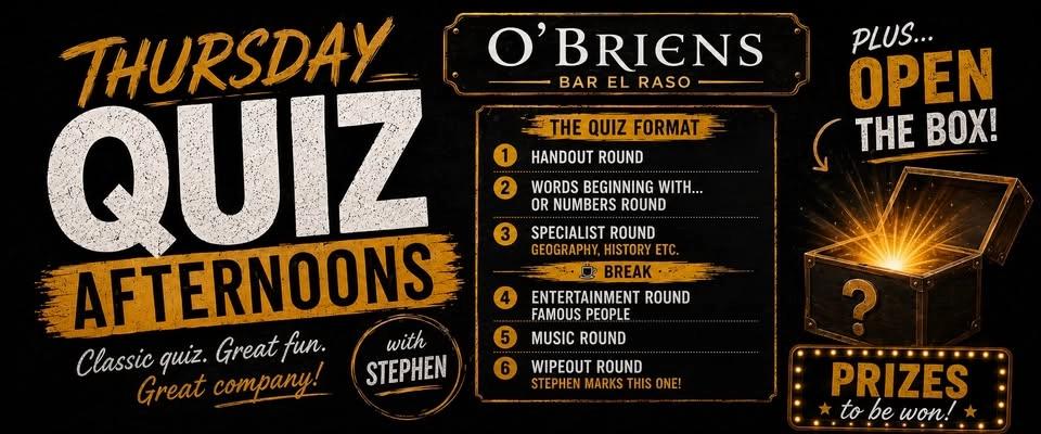 O’Briens Thursday Quiz Afternoons