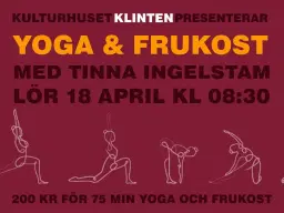 Yoga och frukost med Tinna Ingelstam