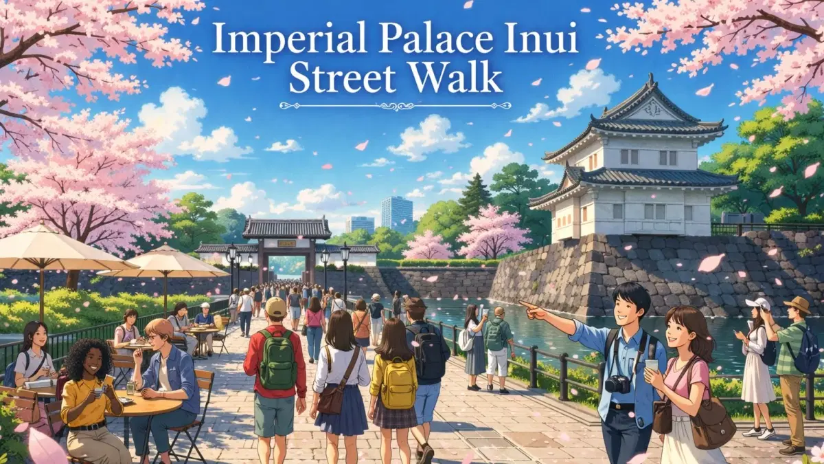 🌸 Special Sakura Walk 🏯🗡️🌇 Imperial Palace Inui Street Walk 🚶♂️🚶♀️