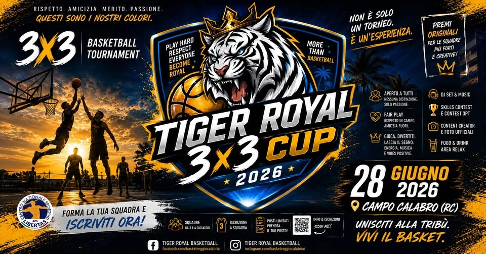 🏀 TIGER ROYAL 3x3 CUP 2026 | Torneo e Skills Contest