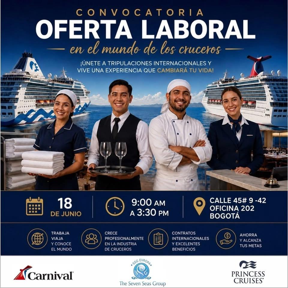Oferta laboral abordo de cruceros