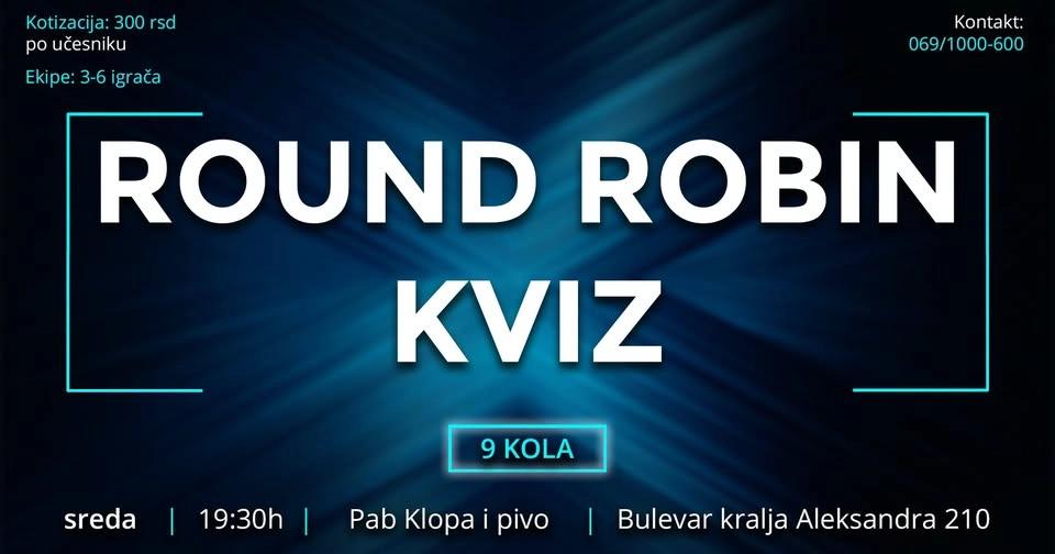 Round Robin kviz // sreda, 15. jul // Pab Klopa i pivo