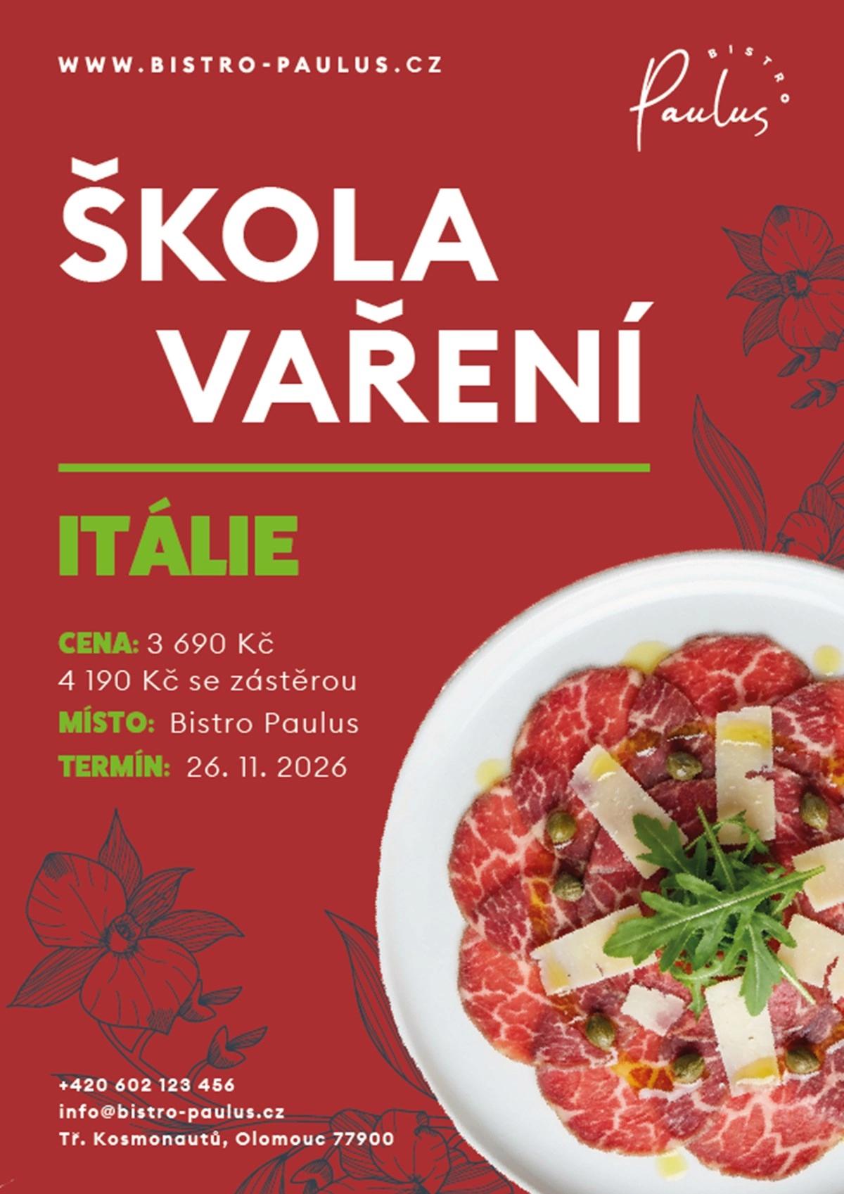 Škola vaření s Romanem Paulusem - Italská kuchyně