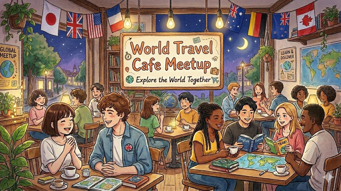 ☕🌍 World Travel Cafe Meetup ✈️ Explore the World Together