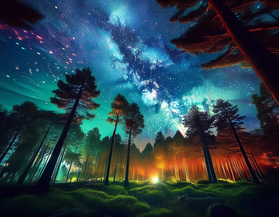 Là où les étoiles rencontrent les arbres