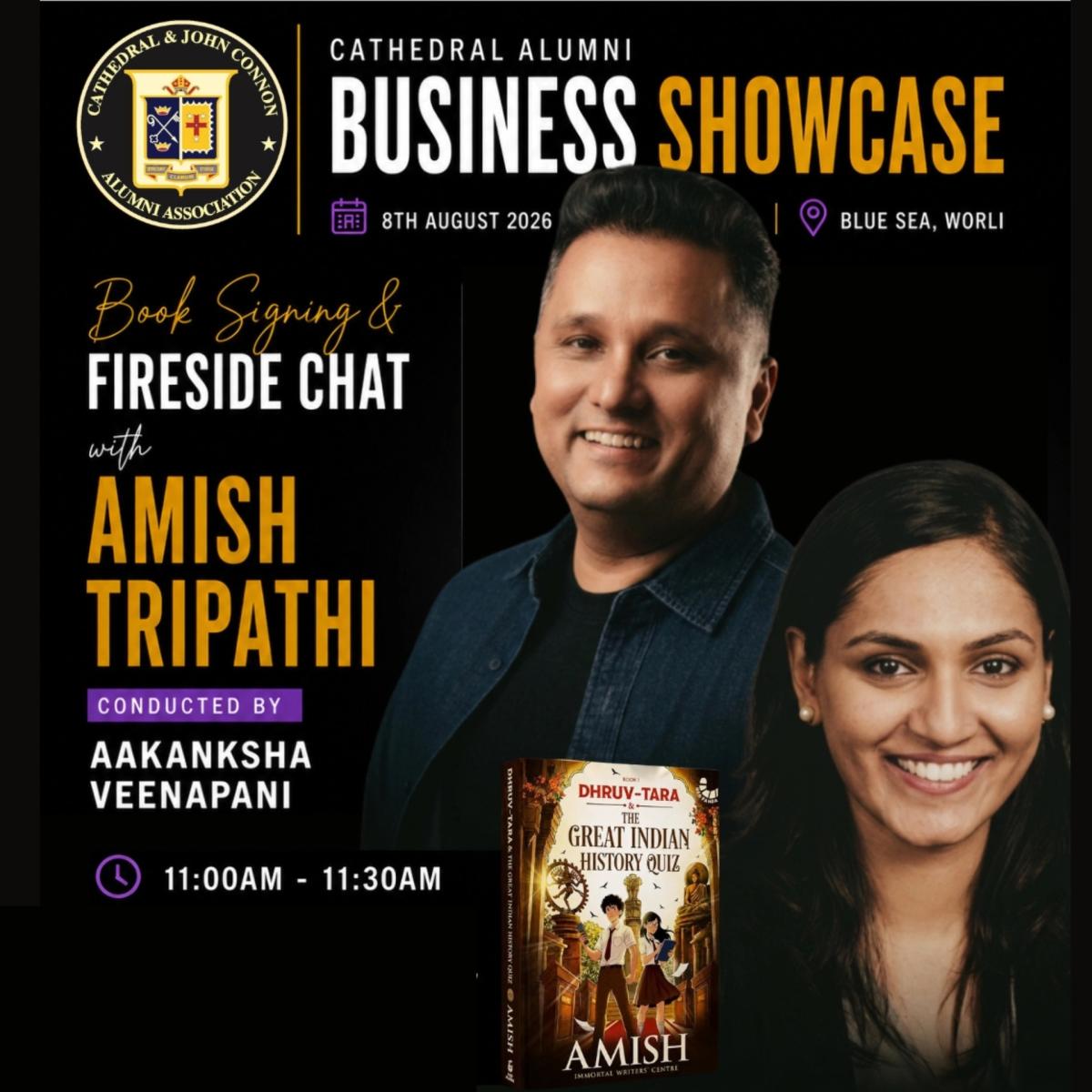 Book Signing & Fireside Chat with Amish Tripathi conducted by Aakanksha Veenapani | Cathedral Alumni Business Showcase 2026