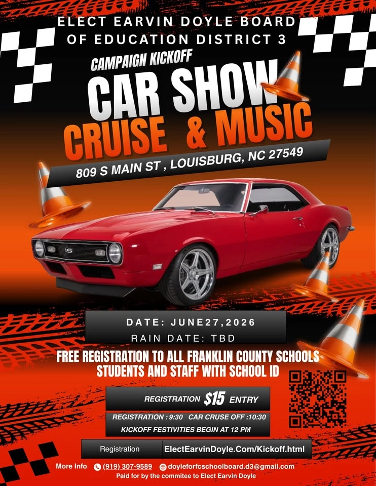 Campaign Kickoff Announcement: Car Show, Cruise & Gospel Music Festival!