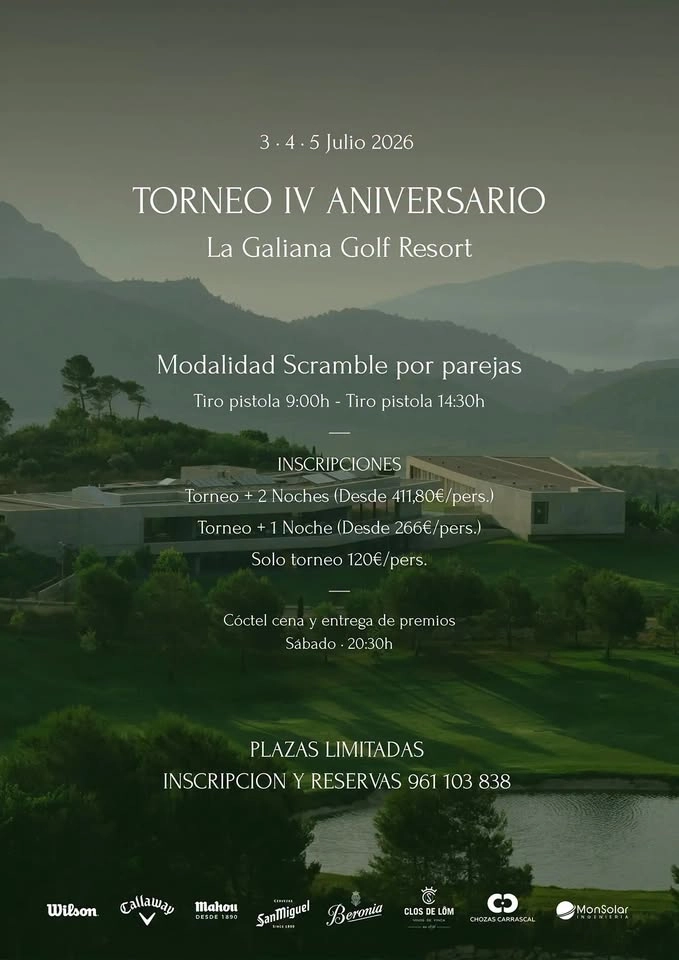 IV Torneo Aniversario La Galiana Golf Resort