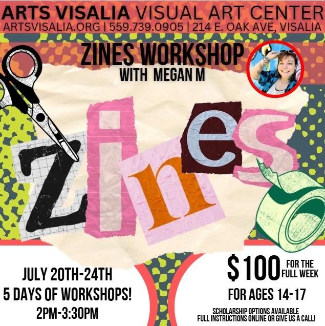 Week 6 - Ages 14-17 - Summer Program - Zines Workshop