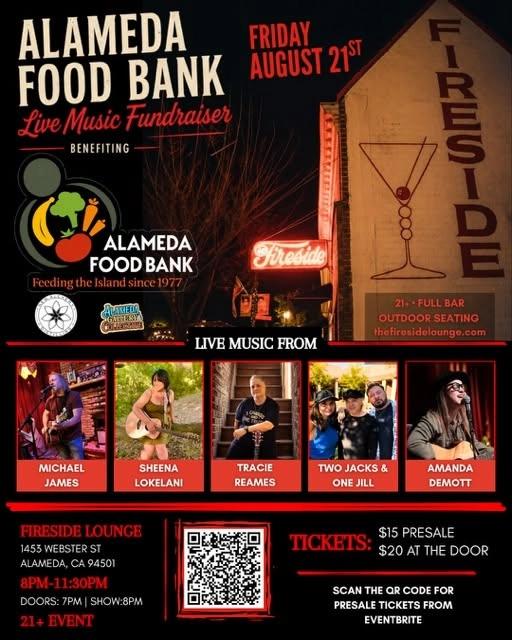 Alameda Food Bank Fundraiser: Michael James, Sheena Lokelani, Tracie Reames & more!