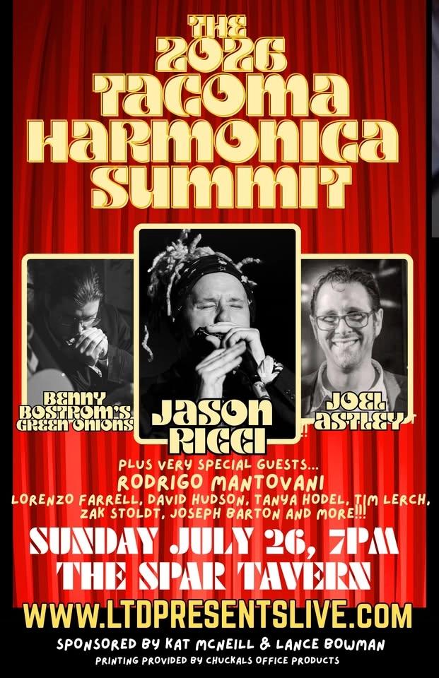 LTD Presents Spotlight Series at The Spar: THE 2026 TACOMA HARMONICA SUMMIT