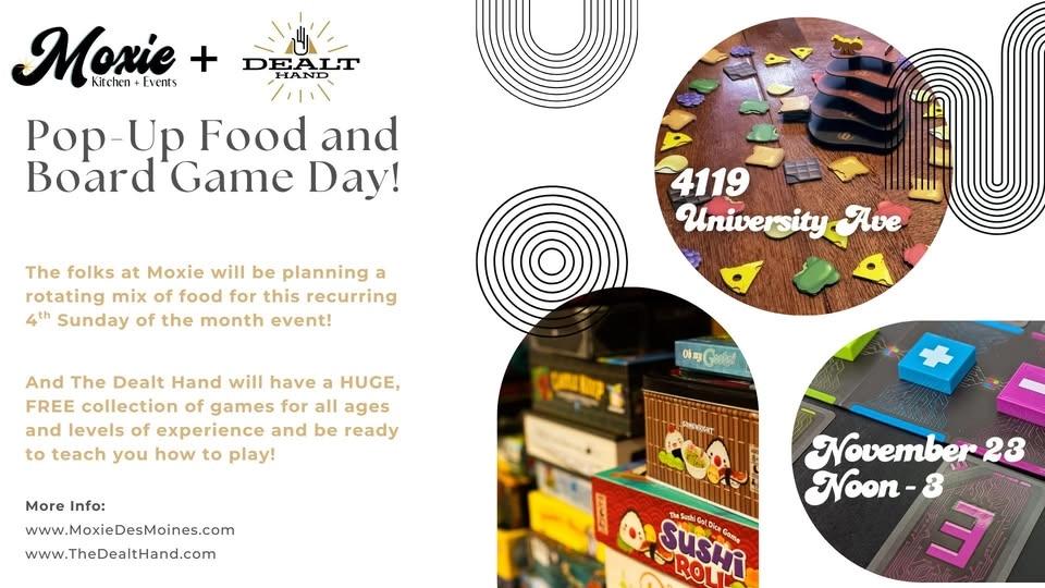 Pop-up Food and Free Board Game Day