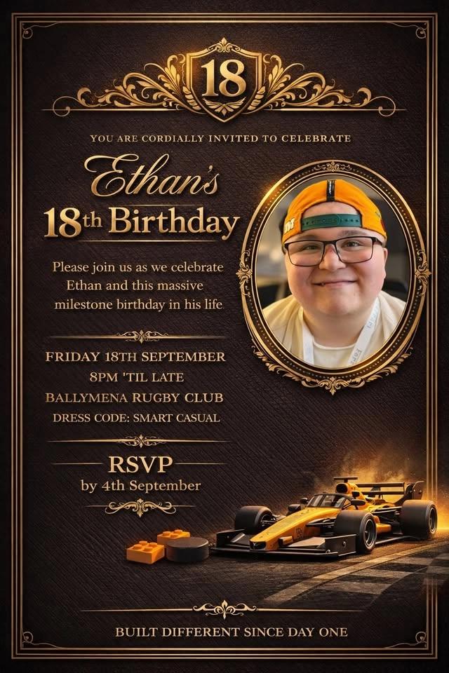 Suprise party for Ethan’s 18th birthday