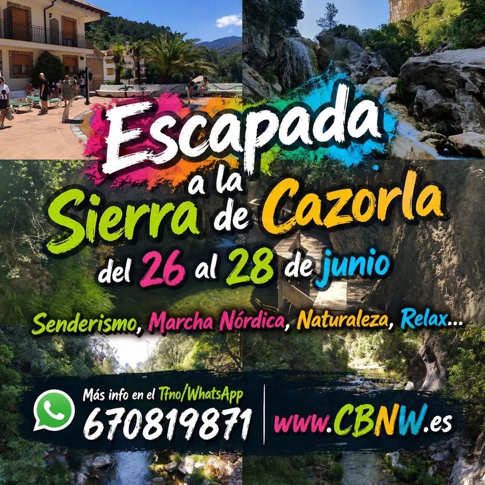 Escapada a la Sierra de Cazorla del 26 al 28 de junio