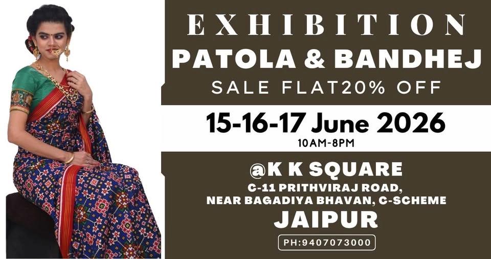 Patola & Bandhej Exhibition Jaipur Sale Flat 20% OFF
