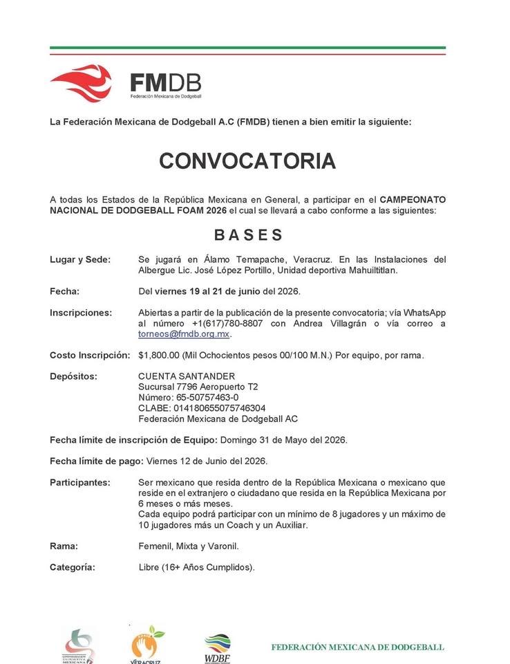Campeonato Nacional de Dodgeball Foam 2026