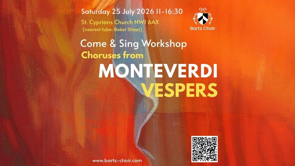 Come & Sing: MONTEVERDI VESPERS