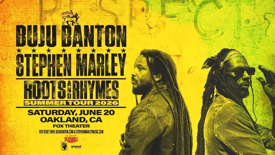 Buju Banton & Stephen Marley Live in Oakland, CA | 6/20/26 | Roots And Rhymes Tour