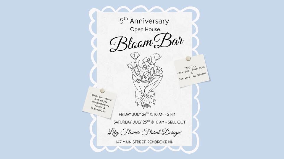 Anniversary Open House Bloom Bar