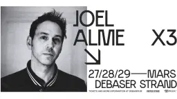 27/3 JOEL ALME | FREDAG | DEBASER STRAND
