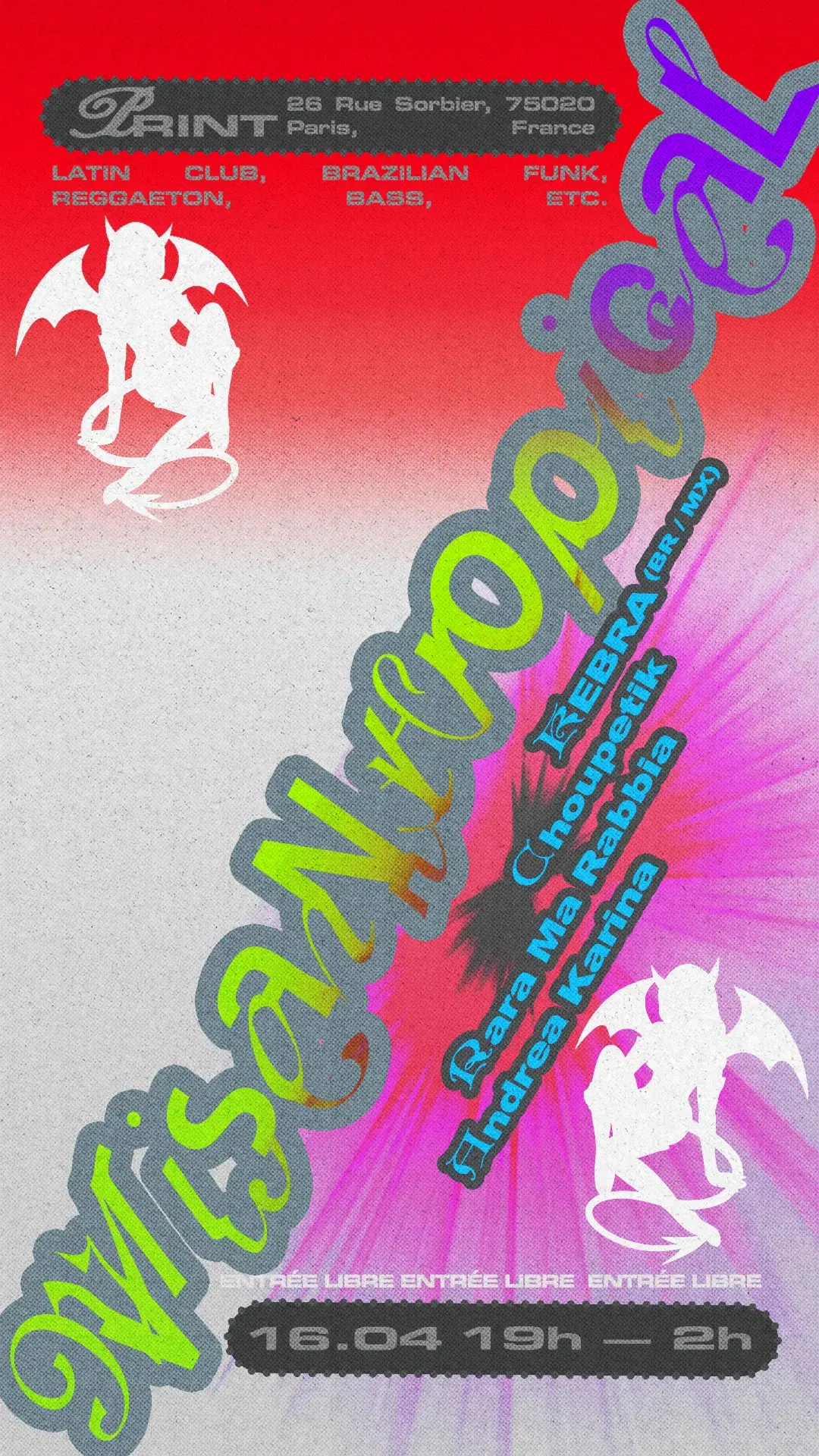 MISANTROPICAL takeover Print w/ KEBRA