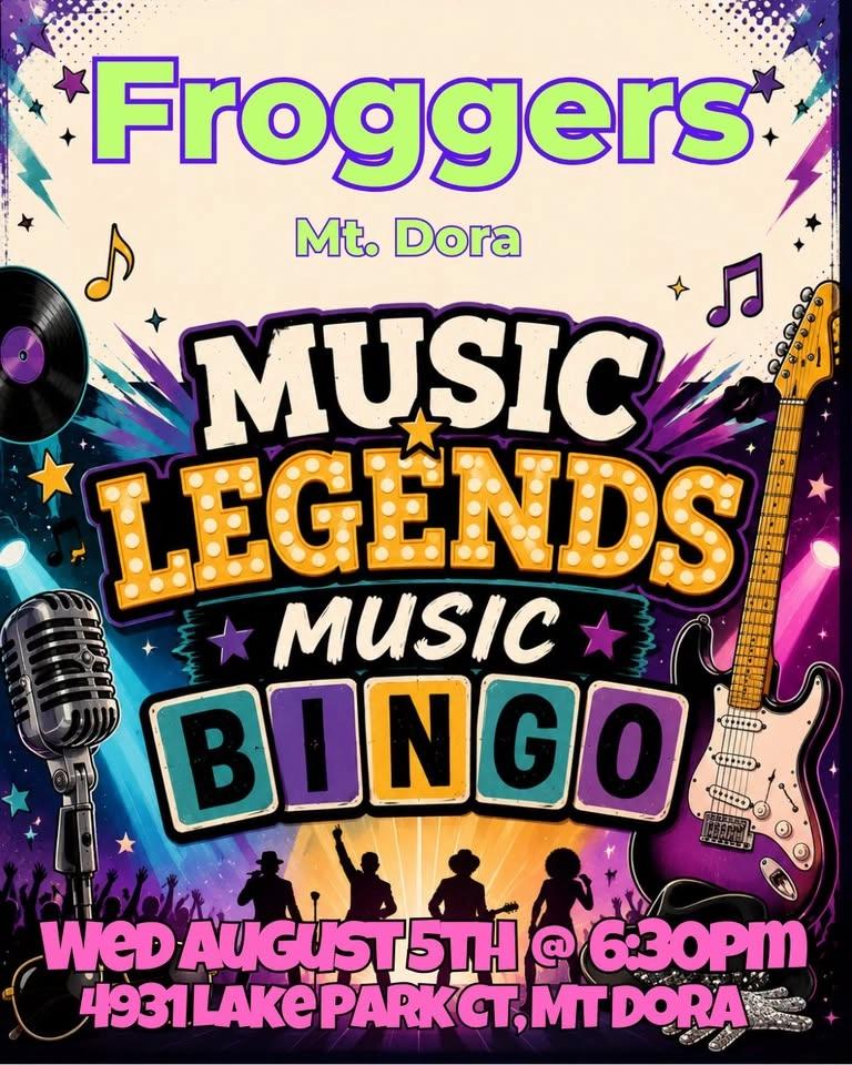 Music Legends Music Bingo @ Froggers Mt Dora