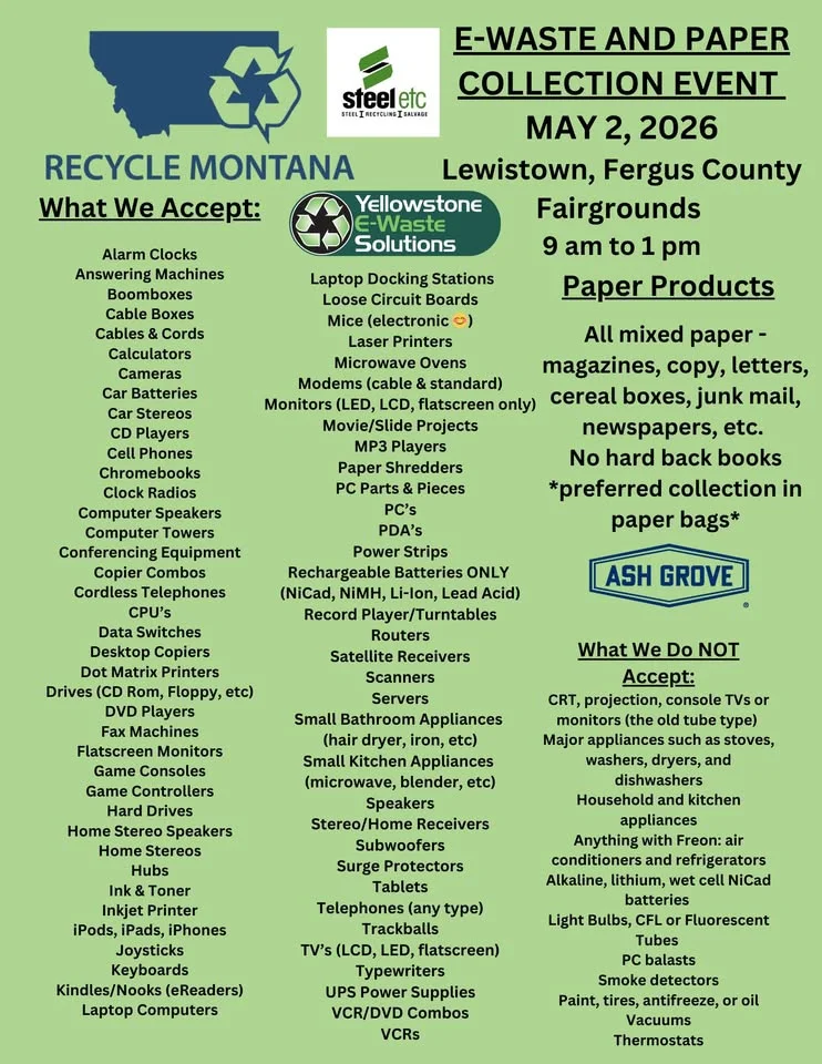 E-waste and Paper Collection Event in Lewistown