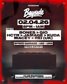 Bayside presents Out Of Sight: Speed Garage, UKG, 140