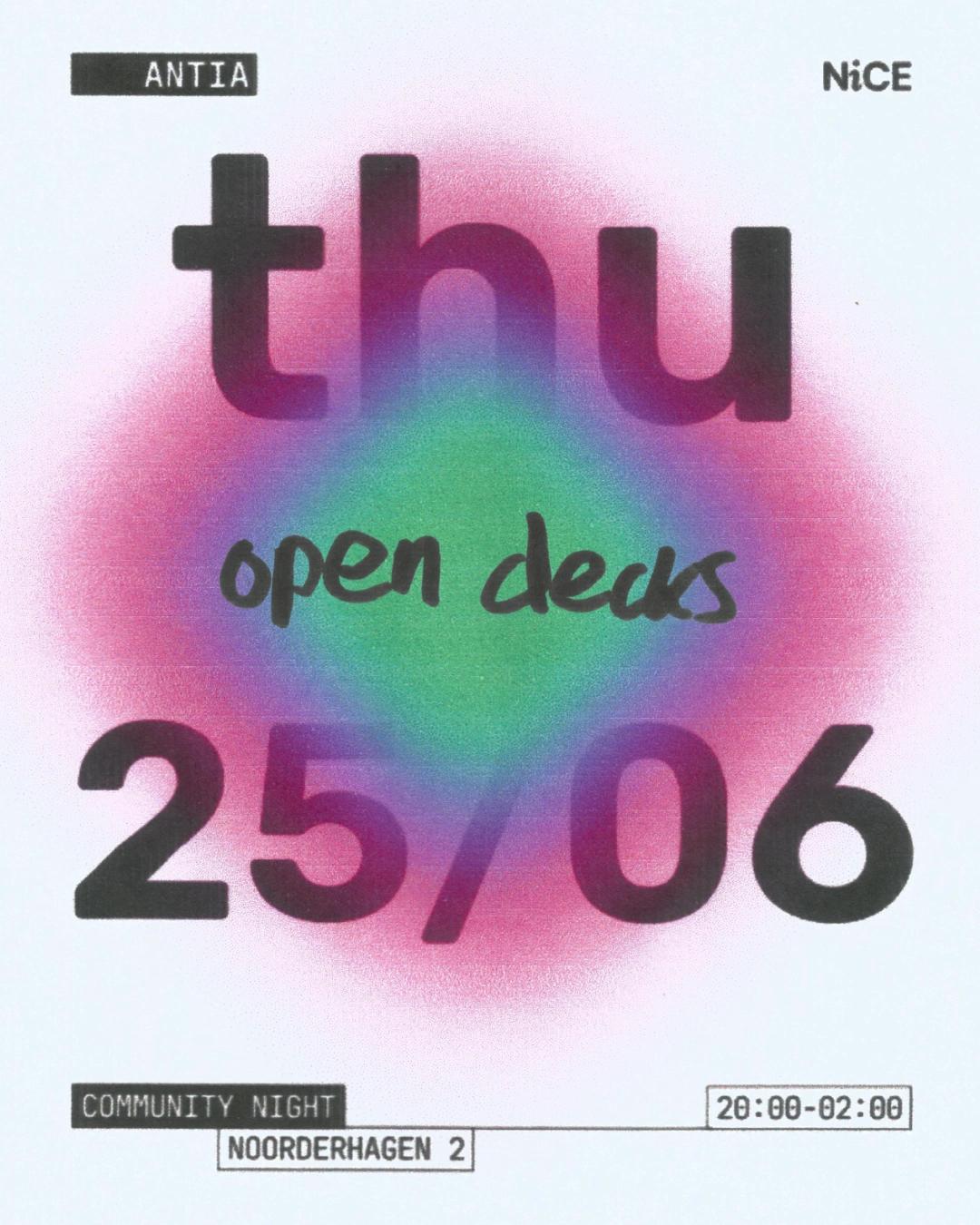 ANTIA community night: open decks