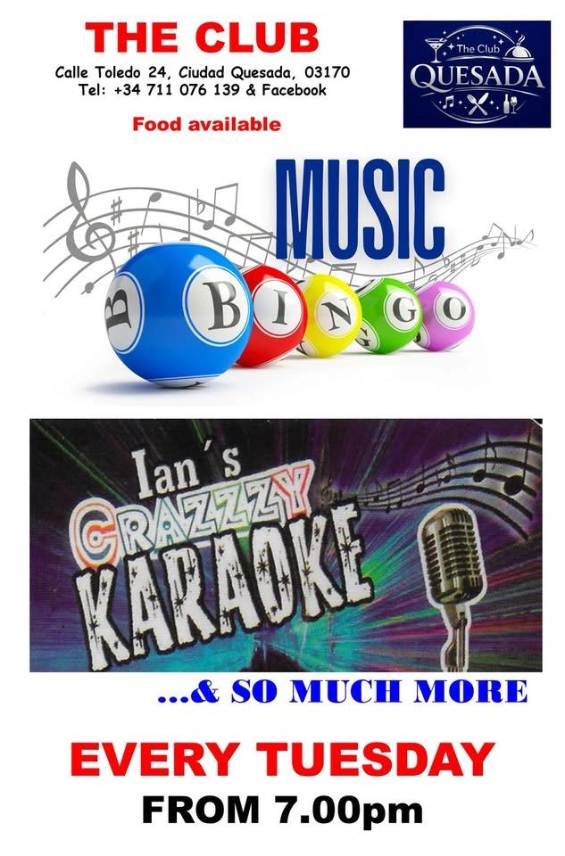 MUSIC BINGO & KAROKE WITH IAN - EVERY WEEK