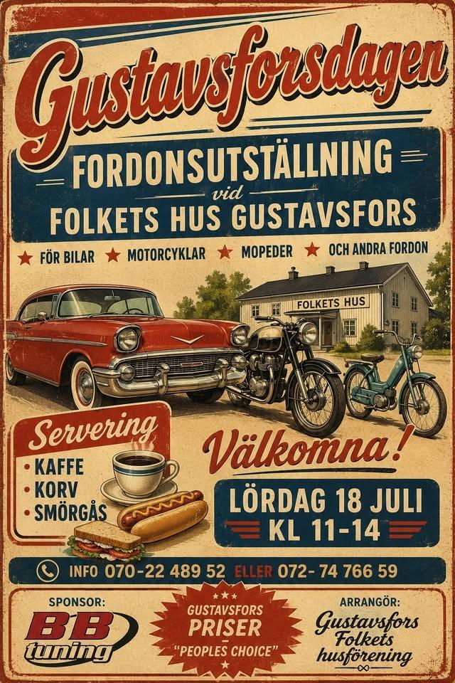 Fordonsutställning vid Gustavsforsdagen
