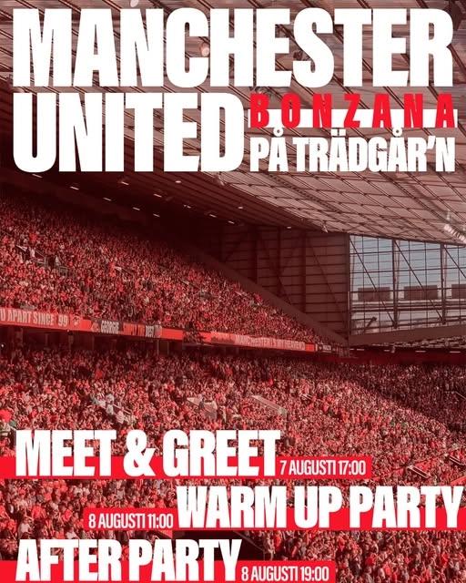 Manchester United Warm Up Party – Bonzana på Trädgår'n