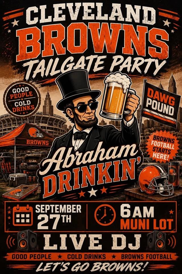 Abraham Drinkinβs Browns Tailgate Party